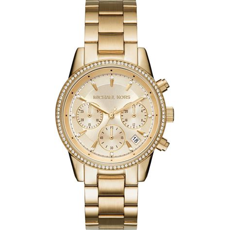 montre femme dorée michael kors|Michael Kors black watches women.